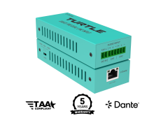 Turtle TAV-D2LEN-PRO Dante Pro Dual Channel Analog Line Input Adapter with Gain Controls
