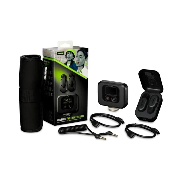 MoveMic Two Receiver Kit İki kanal Kablosuz Yaka Mikrofonu (Alıcı Dahil)
