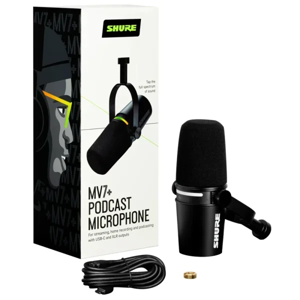 MV7+ Dinamik Podcast Mikrofonu (SİYAH)