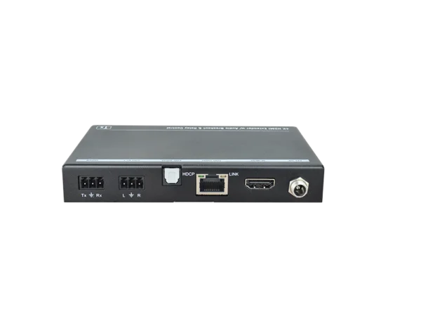 4K HDMI Extender with Audio Breakout and Relay Control via HDBaseT Technology