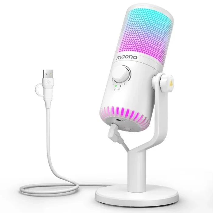 MAONO DM30RGB USB Oyun Mikrofonu (Beyaz)