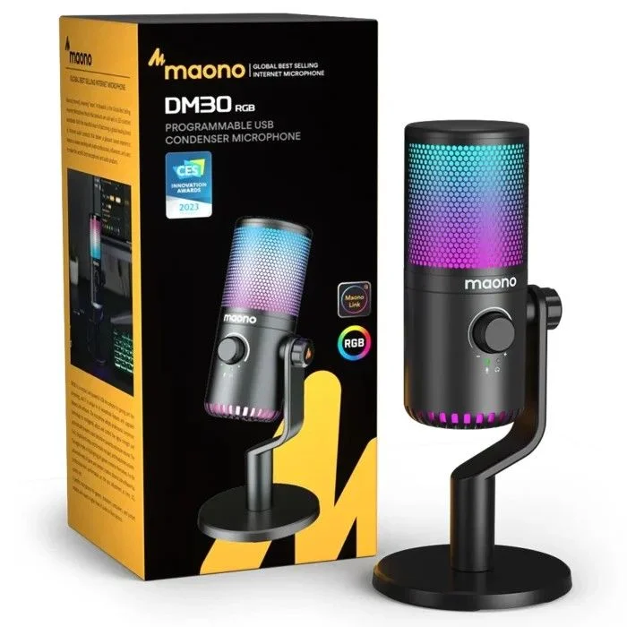 MAONO DM30RGB USB Oyun Mikrofonu (Siyah)