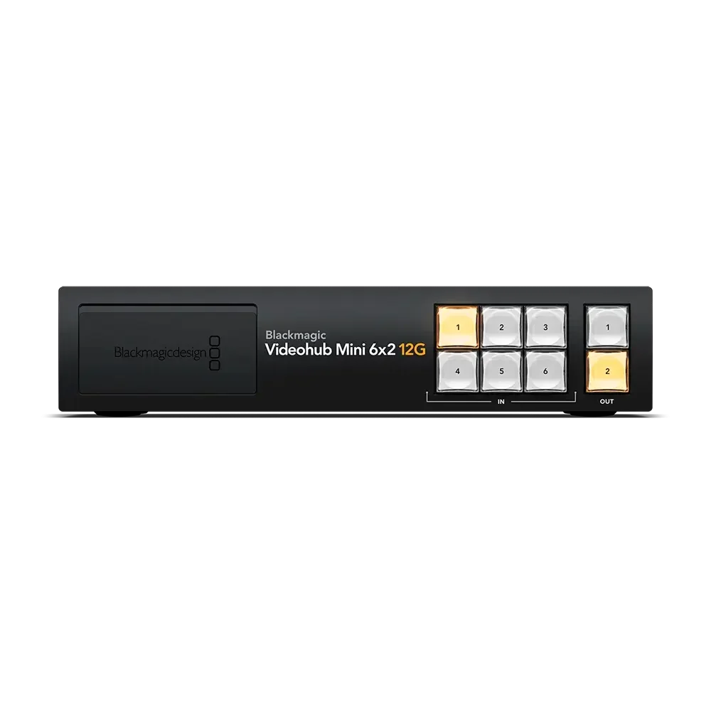 Blackmagic Videohub Mini 6×2 12G