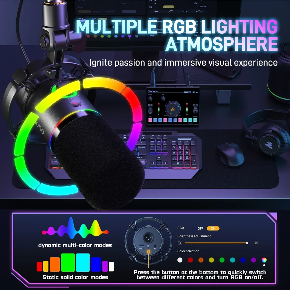 MAONO PD200X USB/XLR Dinamik Mikrofon (Siyah)