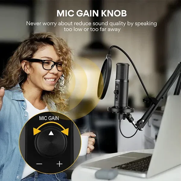 MAONO PM422 Tak & Çalıştır Podcast için USB Mikrofon