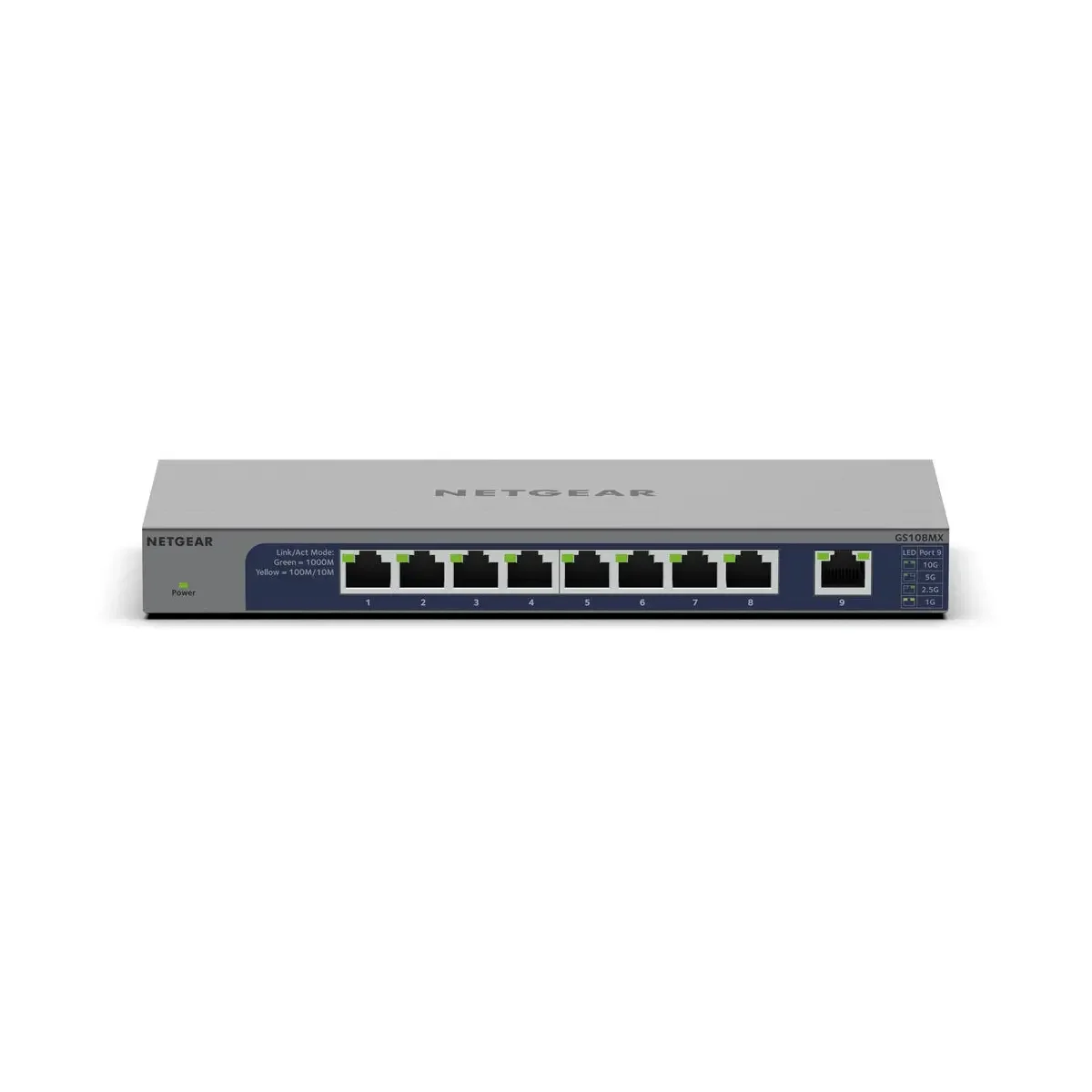 NETGEAR GS108MX – 8-Port Gigabit Ethernet Unmanaged Switch +1P 10G/MULTI-GIG UPLINK