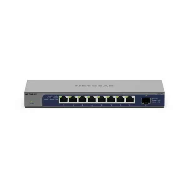 NETGEAR GS108X – 8-Port Gigabit Ethernet Unmanaged Switch +1P 10G SFP+ UPLINK