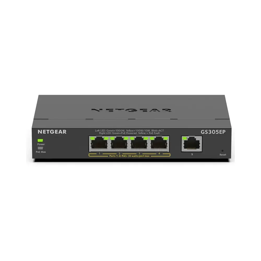 NETGEAR GS305EP – 5PT GE Smart Switch W/ POE+
