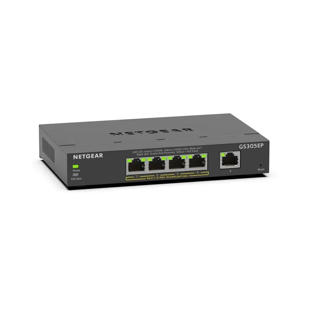 NETGEAR GS305EP – 5PT GE Smart Switch W/ POE+