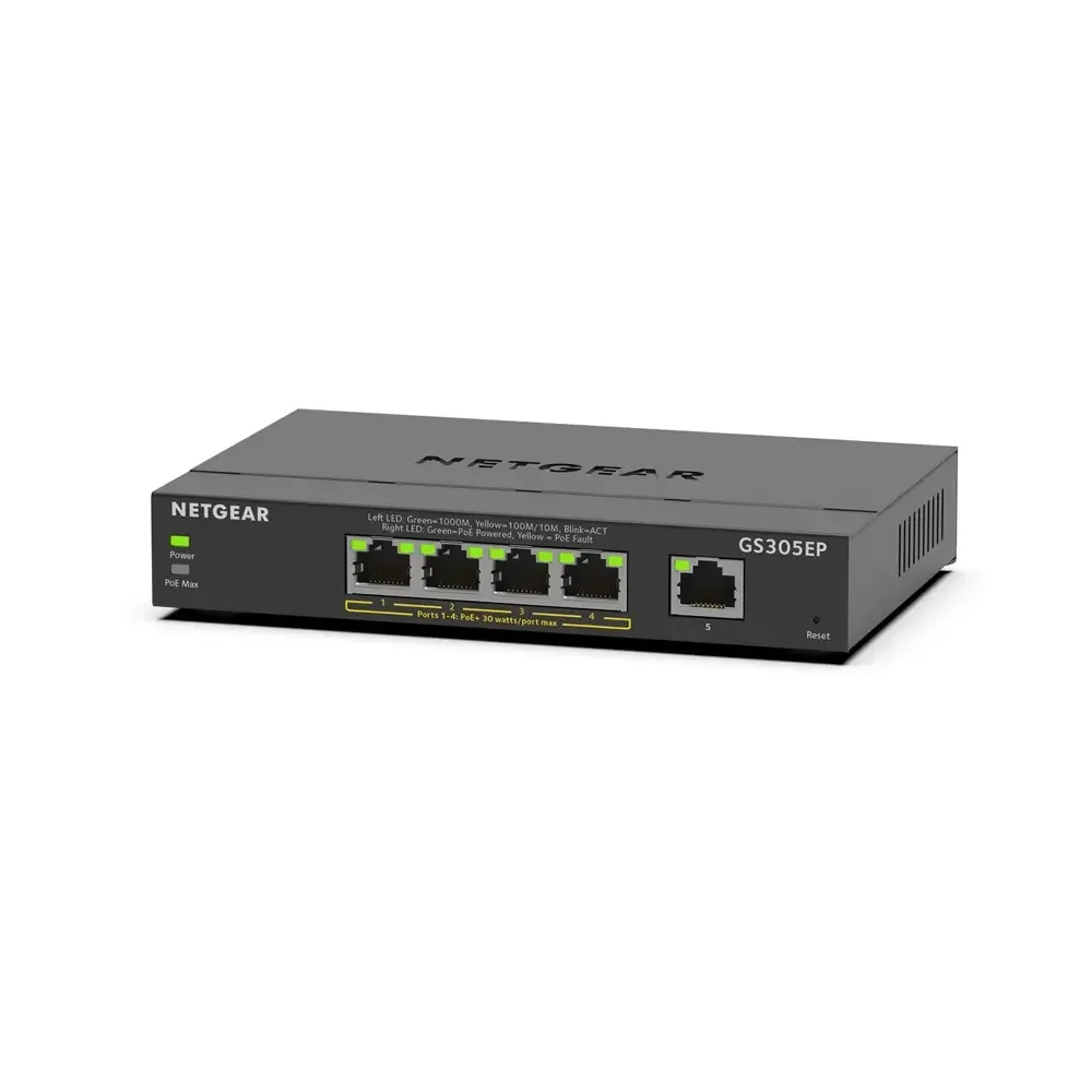 NETGEAR GS305EP – 5PT GE Smart Switch W/ POE+