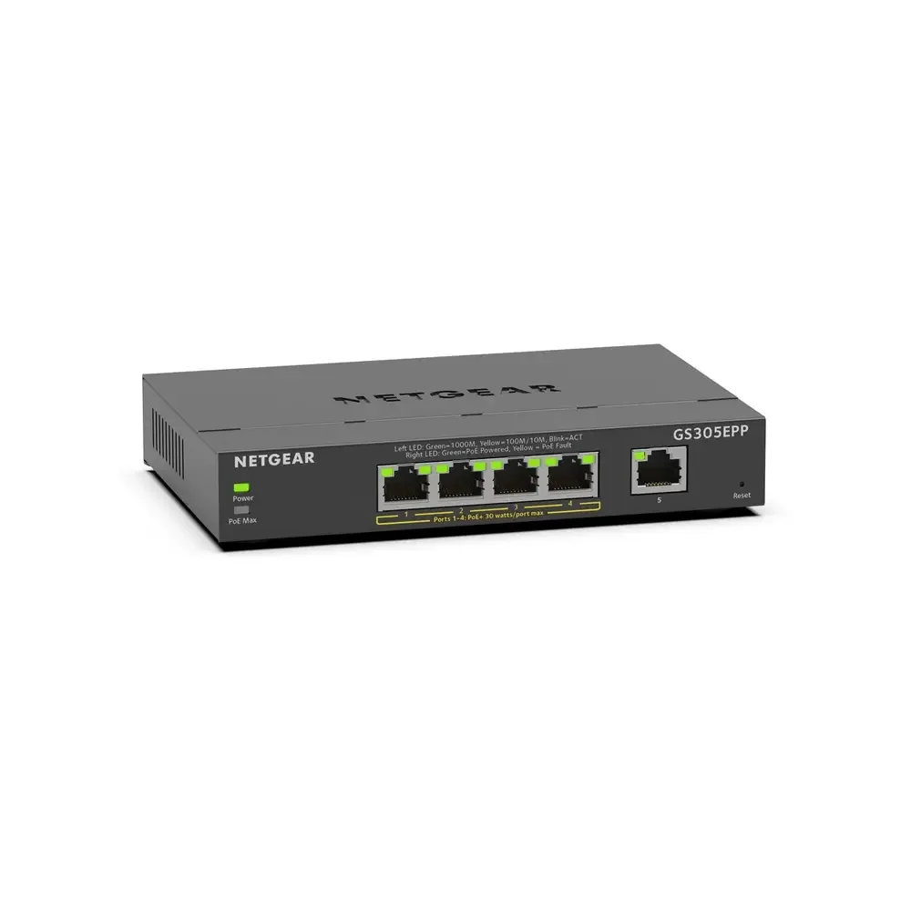 NETGEAR GS305EPP – 5PT GE Smart Switch W/ HI-PWR POE+