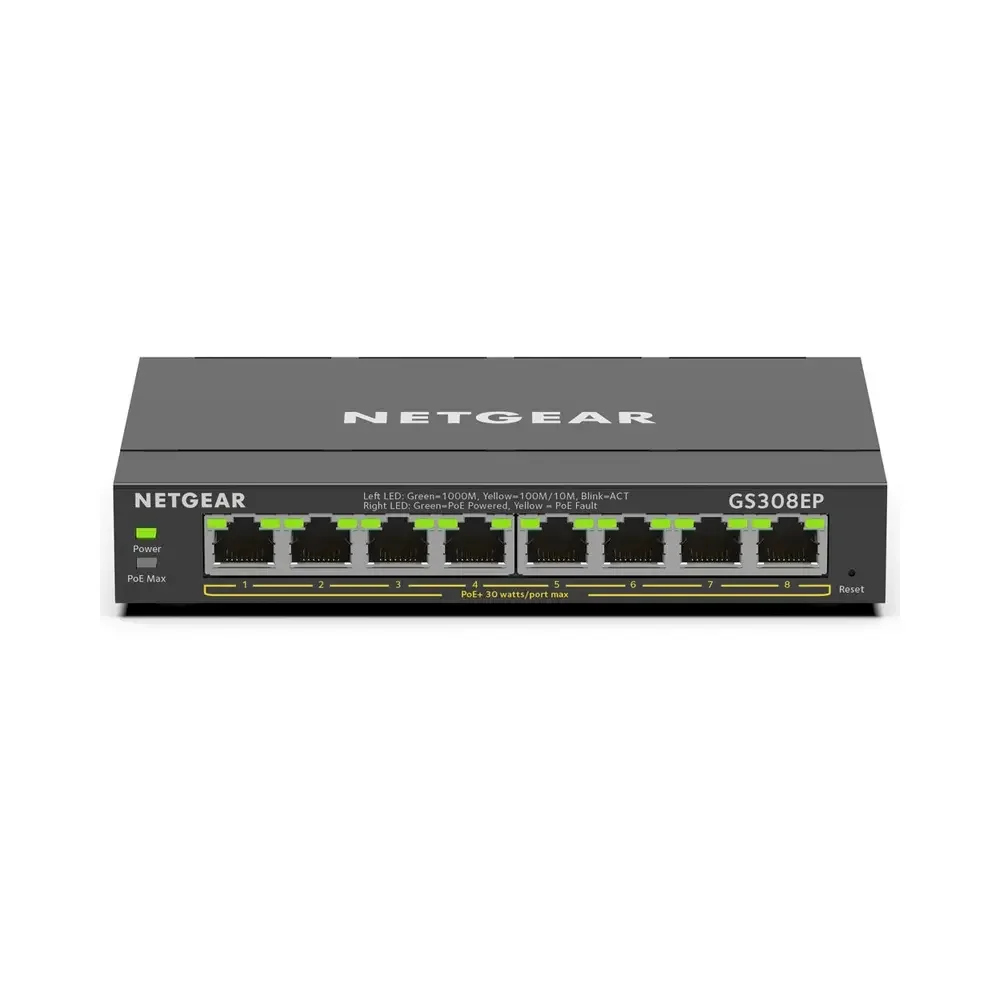 NETGEAR GS308EP – 8PT GE Smart Switch W/ POE+