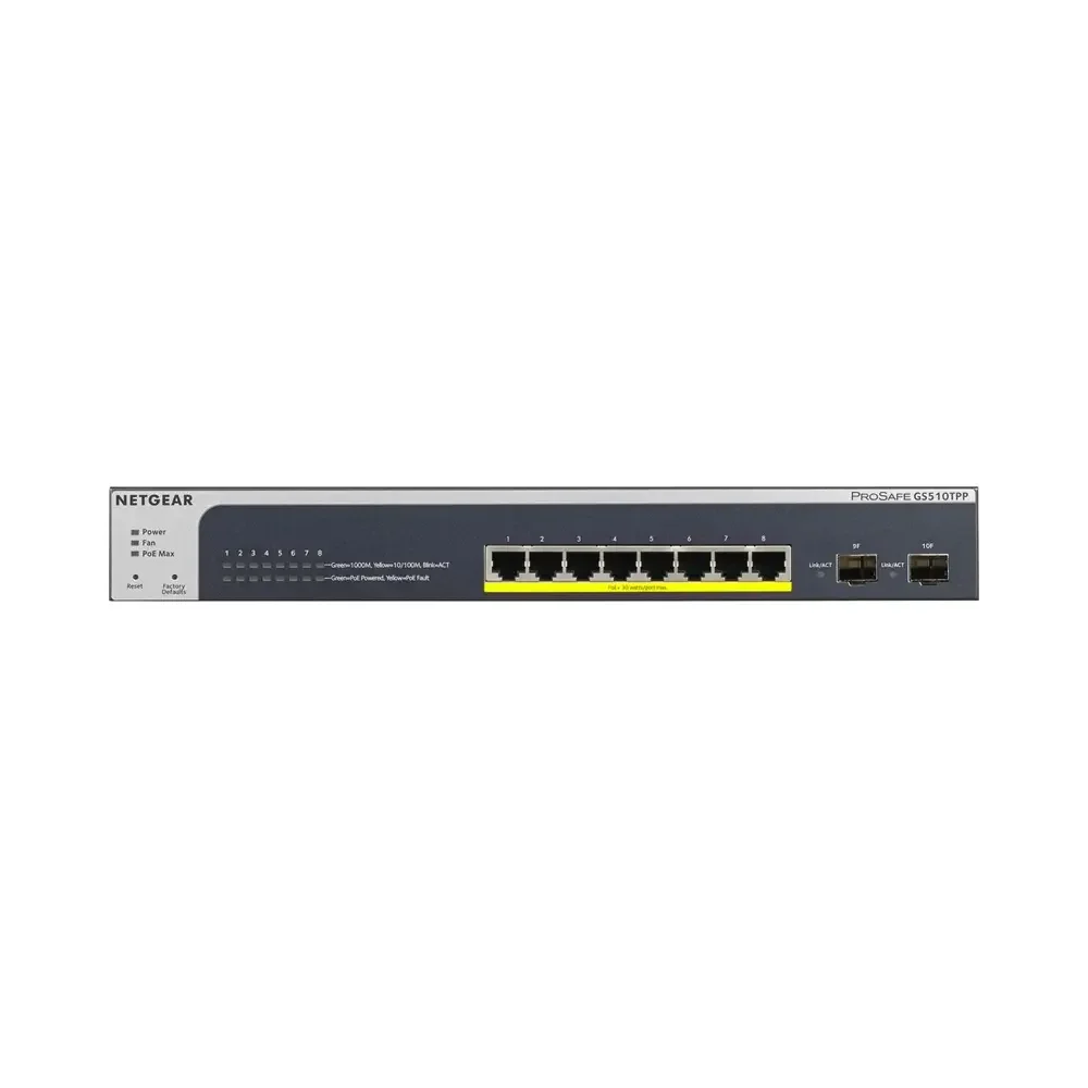 NETGEAR GS510TPP – 8P GE POE+ Smart Switch