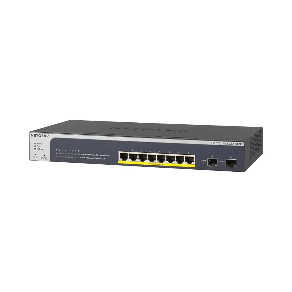 NETGEAR GS510TPP – 8P GE POE+ Smart Switch