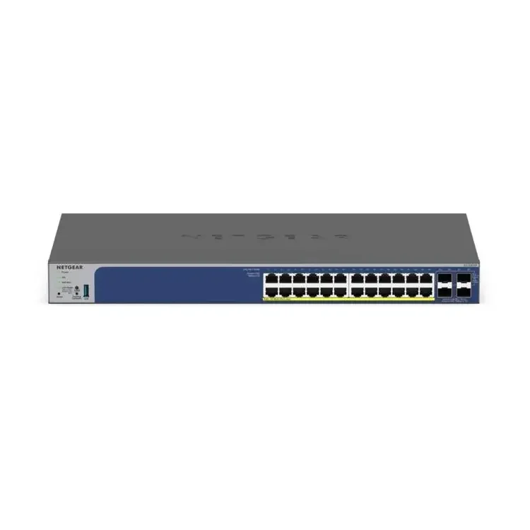 NETGEAR GS728TXPv3 – 24P GE POE+ Smart Switch W/10G SFP+