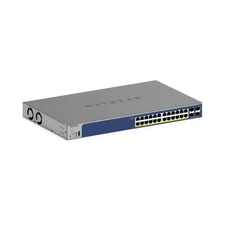 NETGEAR GS728TXPv3 – 24P GE POE+ Smart Switch W/10G SFP+
