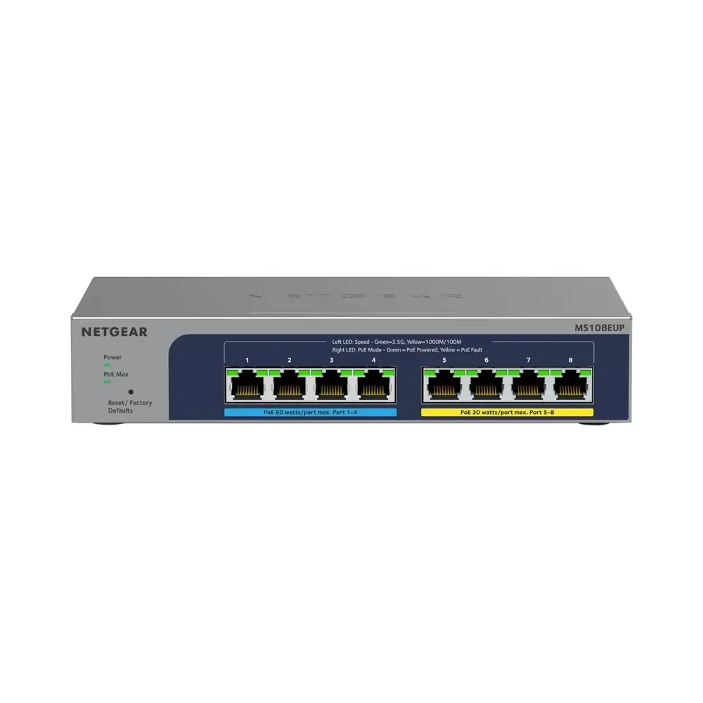 NETGEAR MS108EUP – 8PT POE++ MULTIGIG Smart Switch