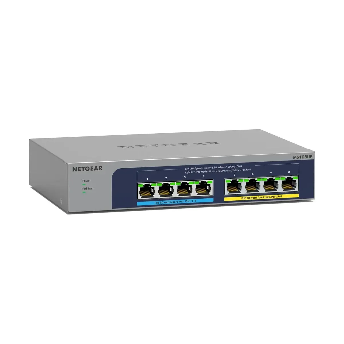 NETGEAR MS108UP – 8-Port POE++ MULTIGIG Unmanaged Switch