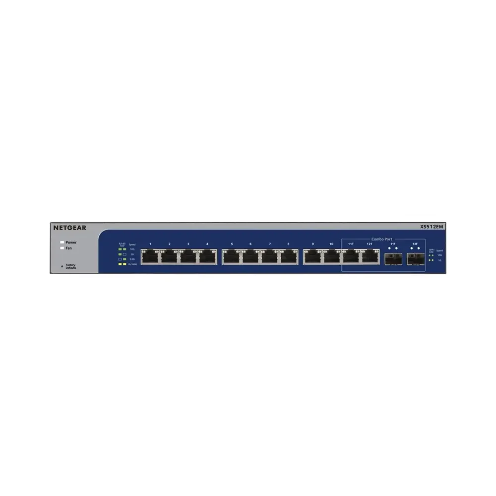 NETGEAR XS512EMv2 – 12PT 10G/MULTI-GIG EASY Smart Switch
