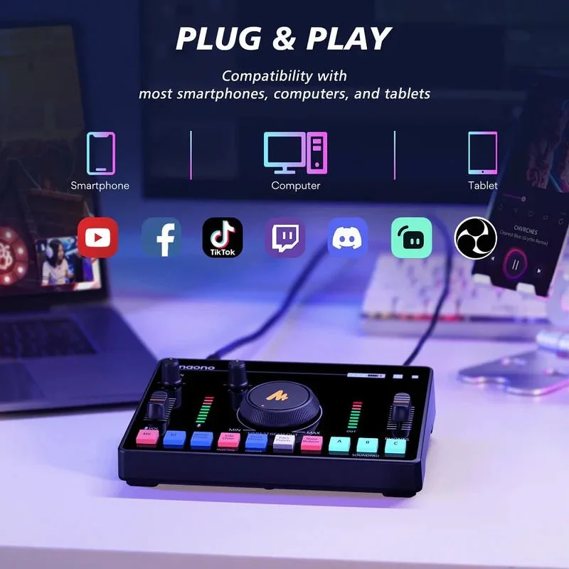 Maonocaster AMC2 NEO Tek Noktadan Akışlı Ses Mikseri ve Ses Kartı