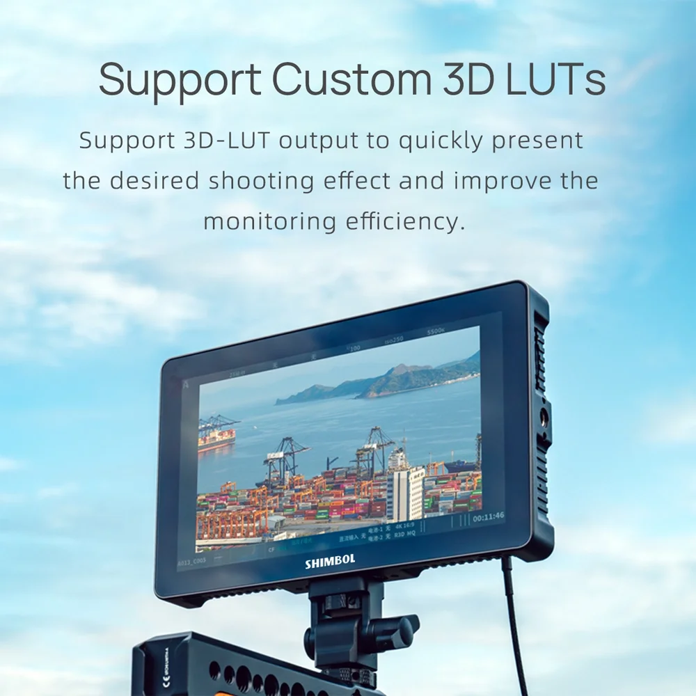 SHIMBOL Memory 7 Pro 7″ Touchscreen 4K HDMI/3G-SDI Recording Monitor with 3D LUT Output