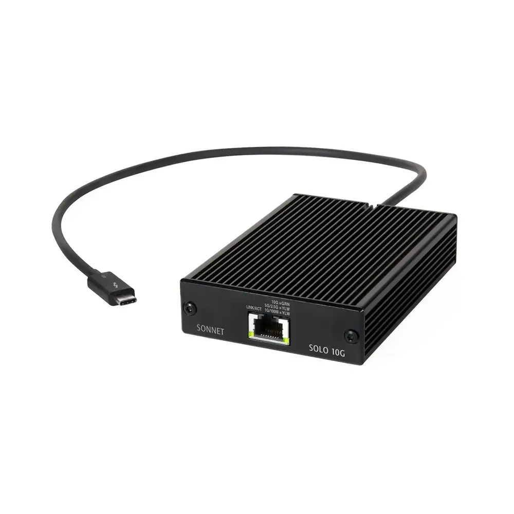 Sonnet Solo10G 10GBASE-T Thunderbolt – 10 Gigabit Ethernet Adapter
