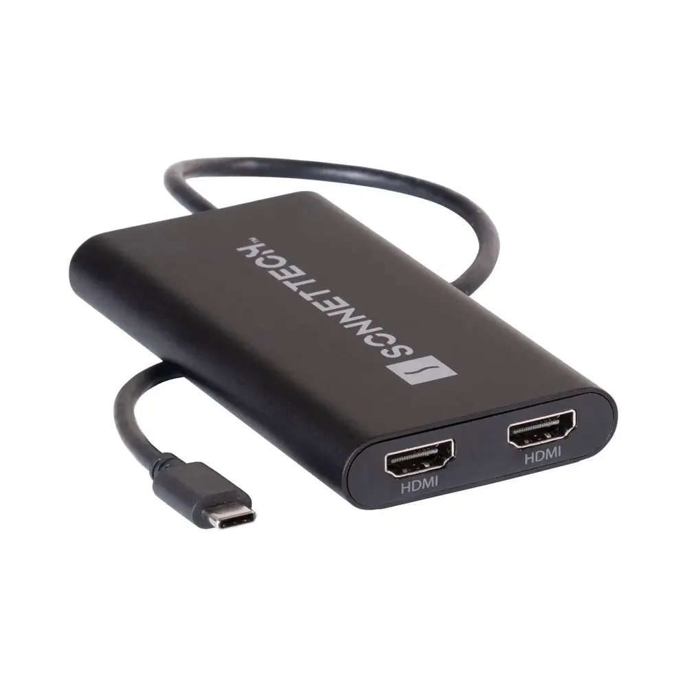Sonnet USB-C DisplayLink Dual 4K 60Hz HDMI Adapter with Pass-Through PD
