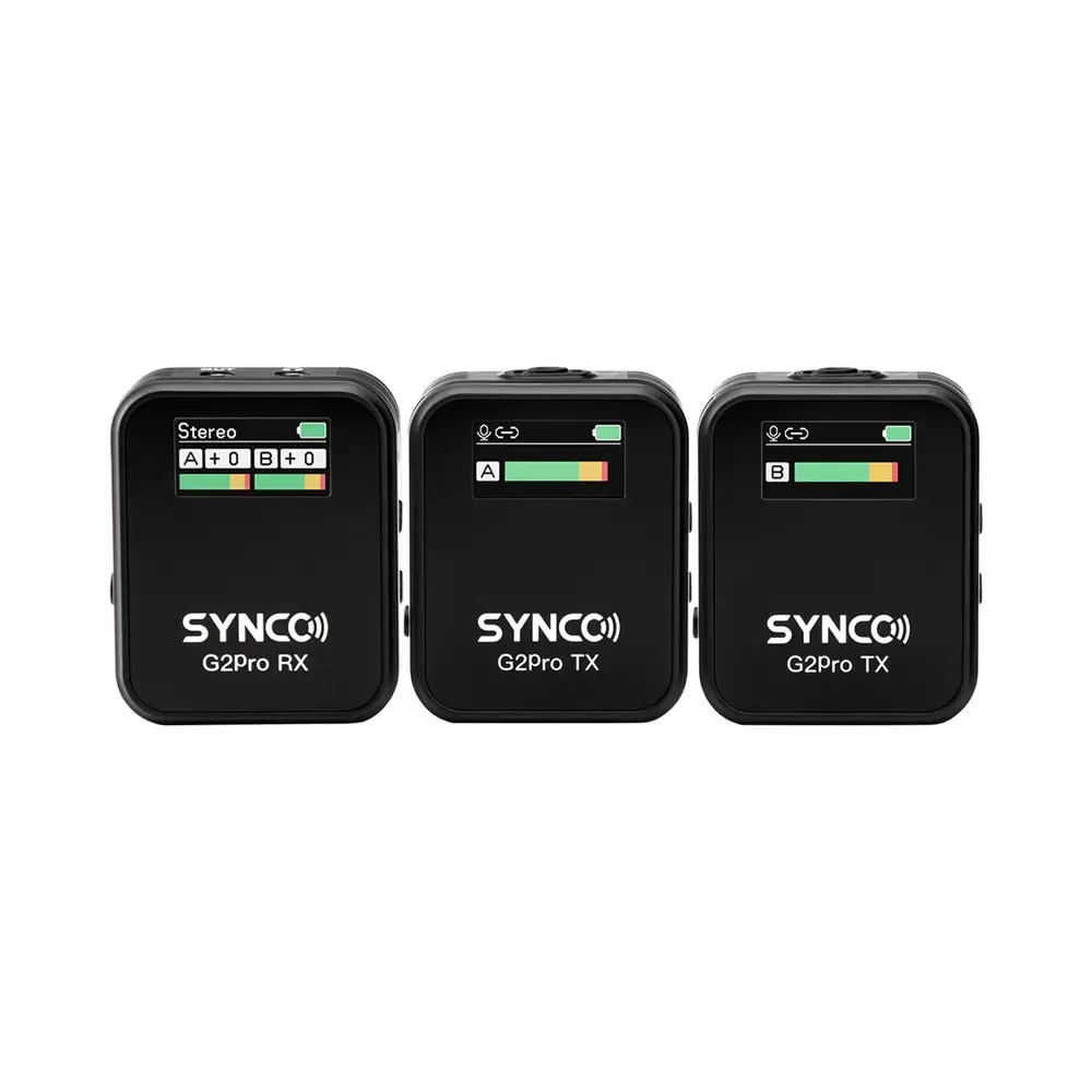 Synco G2A2 PRO Wireless Microphone System – For Cameras and Smartphones (2.4 GHz)