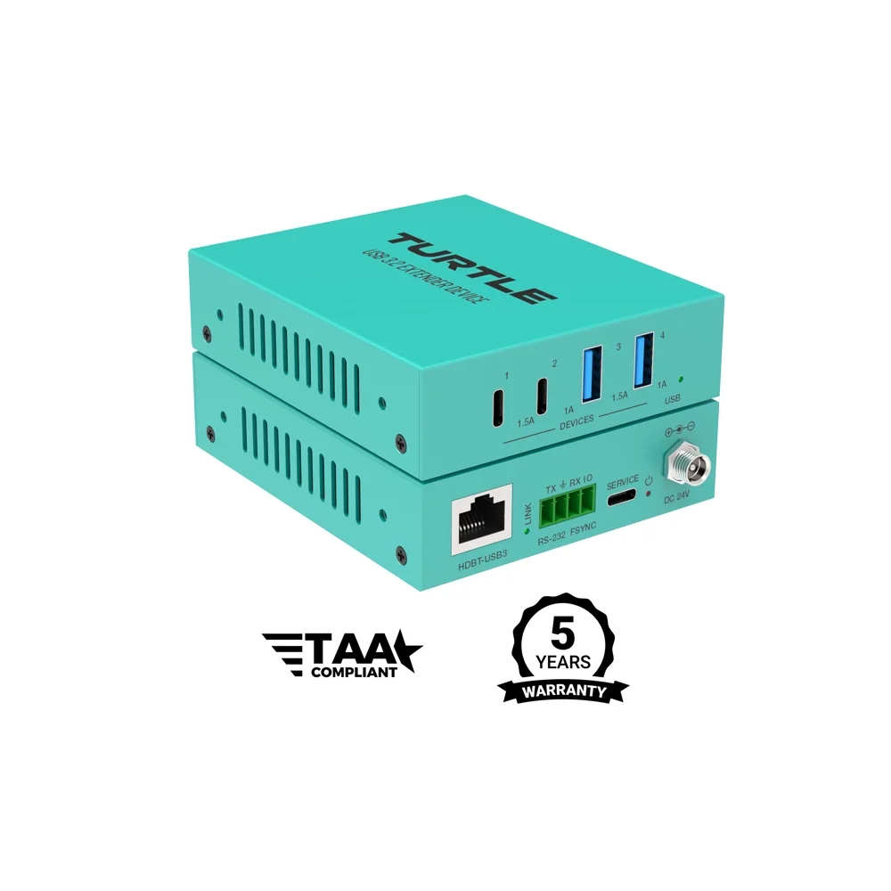 Turtle 100m USB 3.2 5Gbps Extender Kit over CAT