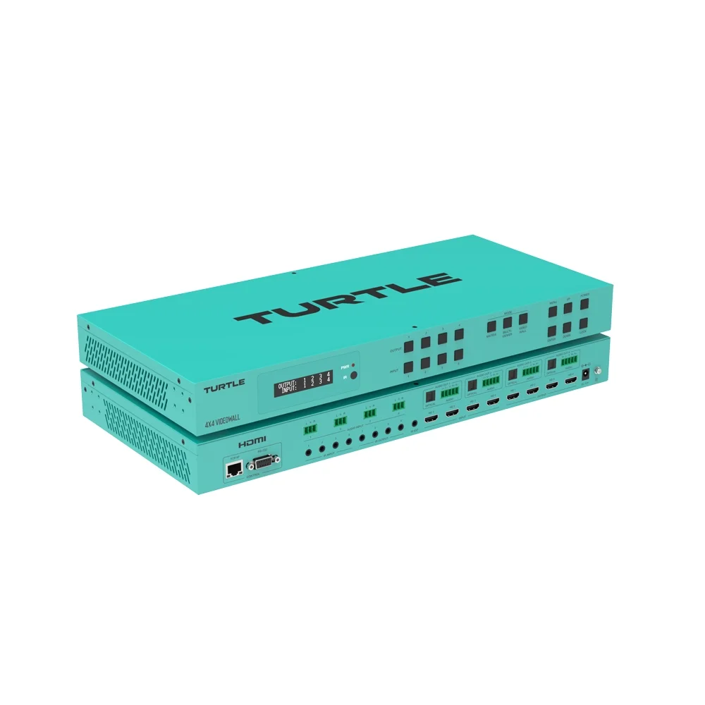 Turtle 4K60 4:4:4 4×4 Video Wall Matrix and Multi-Viewer