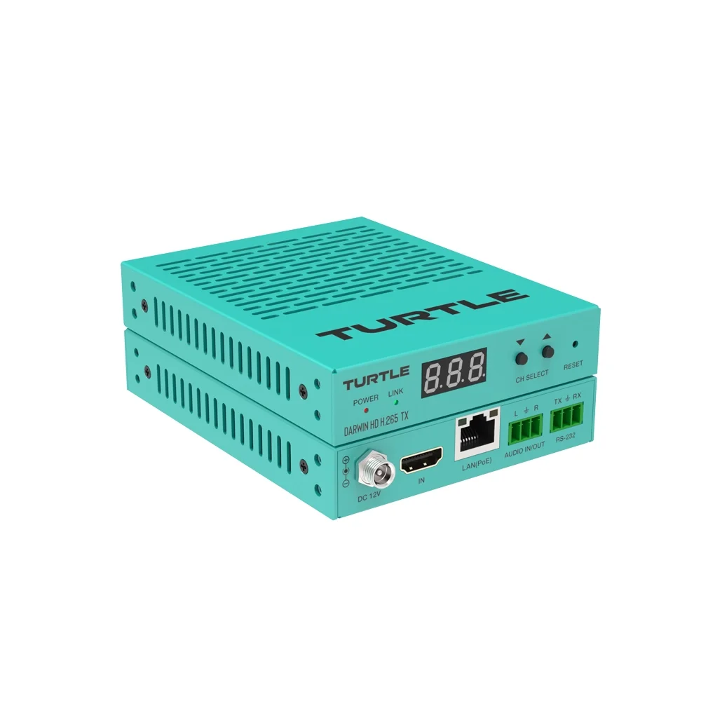 Turtle DARWIN HD H.265 TX; HDMI 1080p60 4:4:4 AV over IP Transmitter
