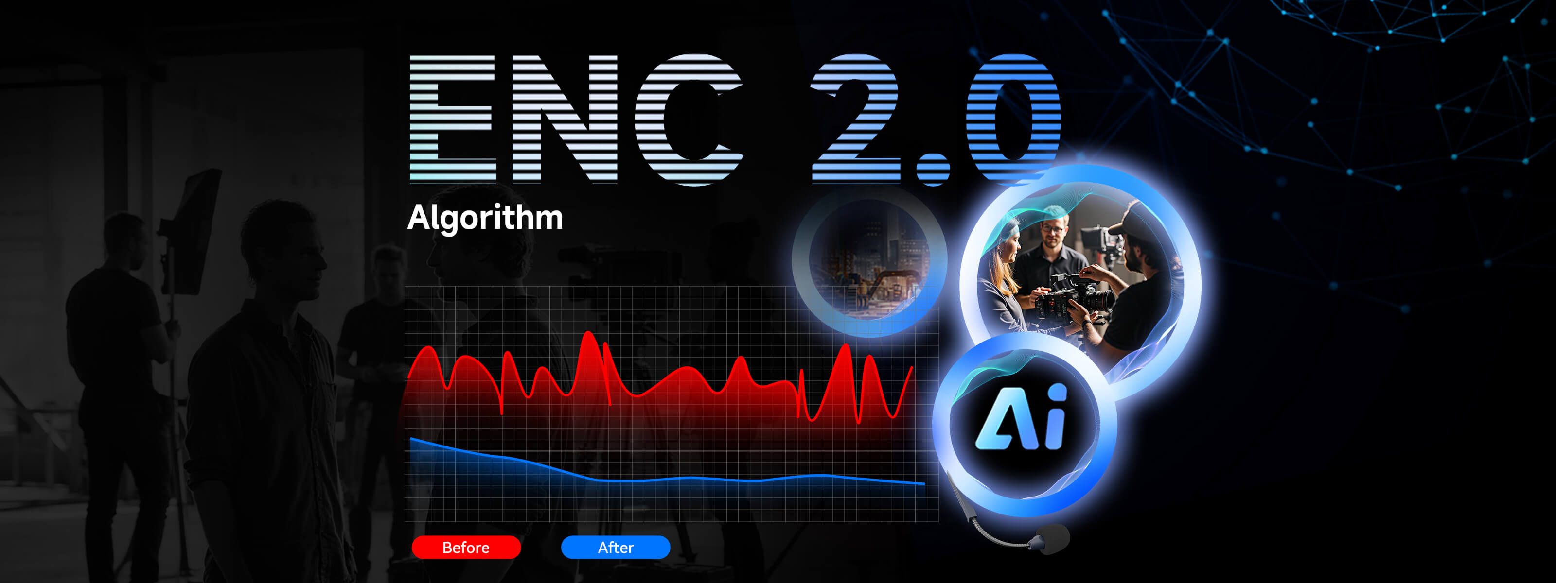 SYNCO Xtalk Master works under ENC 2.0 Algorithm to reduce noises.