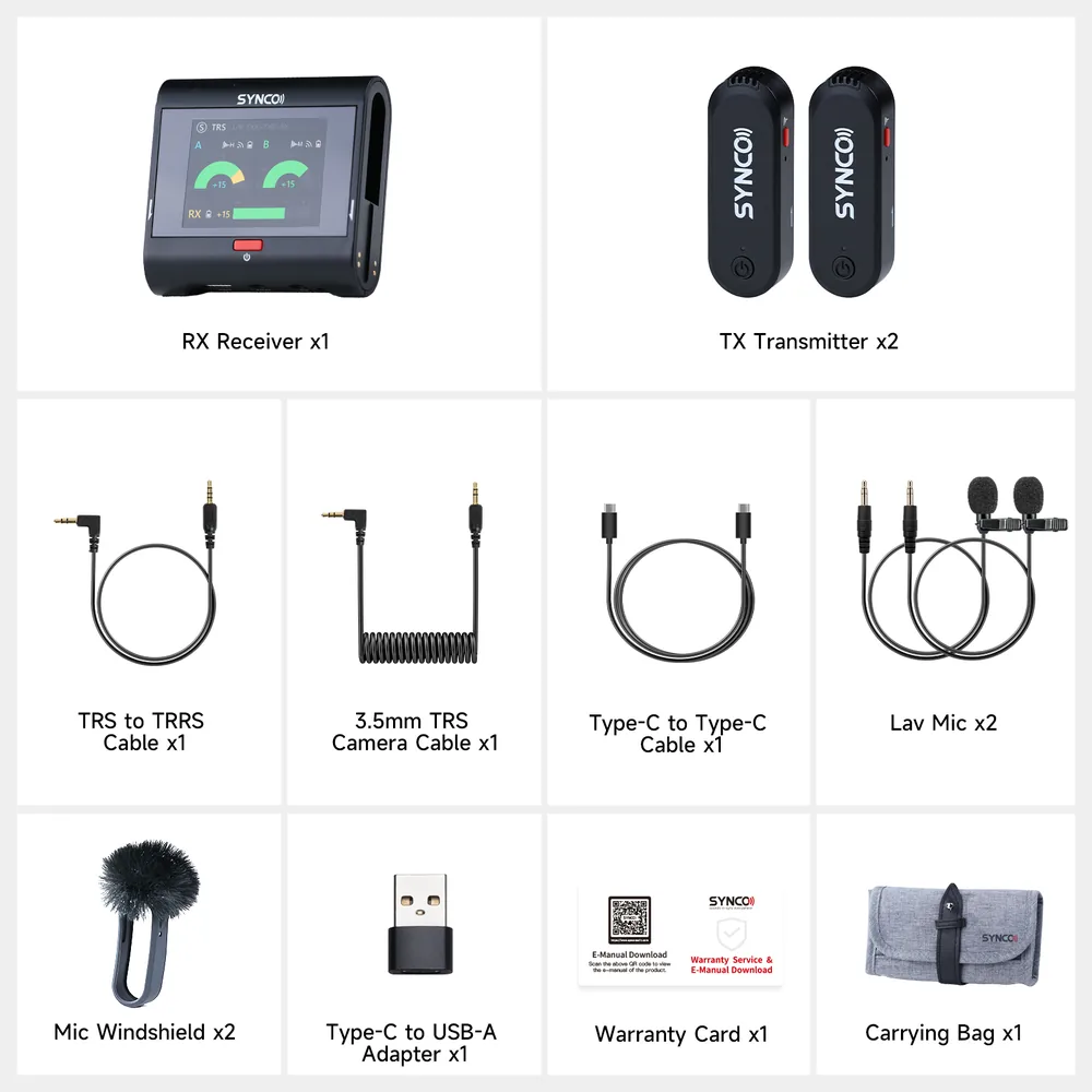 Synco G3 PRO - İki verici ve alıcı tek bir taşınabilir yapıda