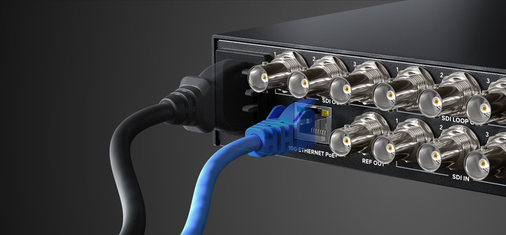 Professional 3G-SDI Outputs with 16 Channel Embedded Audio