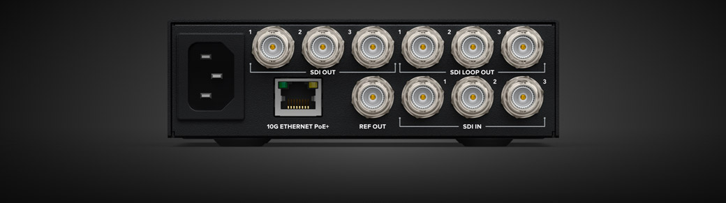 Professional 3G-SDI Outputs with 16 Channel Embedded Audio